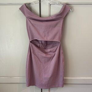 Silence +Noise  Mauve Off-Shoulder Dress